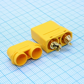 XT90H-F - Разъем 2 контакта розетка на кабель 40A 500В