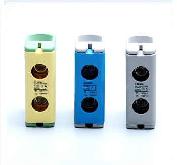 Силовая клемма JUT10-50/3-GY - Силовая клемма, (комплект 3 штуки), тип фиксации провода: винтовой, номинальное сечение: 50 мм кв., 1000V, 160A, ширина: 49,6 мм, цвет: серый, тип монтажа: DIN35