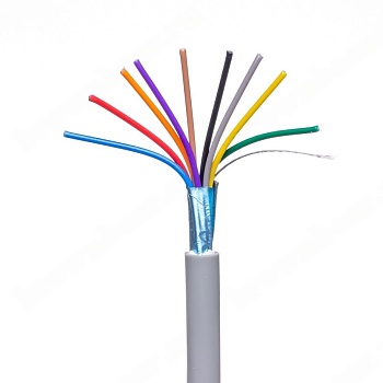 CCC-9G-24 - Кабель коммуникационный  9 проводов, бухта 50м, экранированный, 24AWG, серый, цена за 1м.