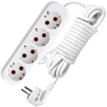 Удлинитель бытовой 4х5м с заземлением 10А У10-555 555-05