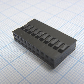 I-DS1071-SCB02X10 - Гнезда на кабель, двухрядные, требуются контакты T-DS1071-SC600