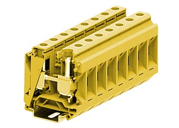 Проходная клемма 335997 - Проходная клемма, SUK35, тип фиксации провода: винтовой, номинальное сечение: 35 мм кв., 125A, 1000V, ширина: 16 мм, цвет: желтый, тип монтажа: DIN 35