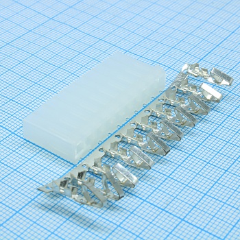 PHU-10 PITCH 3.96 MM + TERMINALS - Розетка кабельная шаг 3.96, 10 контактов, требуются контакты