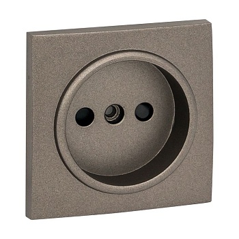 Валенсия лицевая панель розетки 1-местной б/з 10 А графит с защ. штор. PROxima ESR10-L-022-60