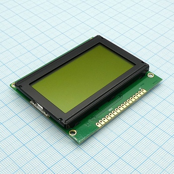 WH1604B-YYH-CT# - ЖКИ знакосинтезирующий 16 x 4, STN Желто-зеленый Позитивный/прозрачно-отражающий светодиодная подсветка желто-зеленая размеры 70.6x60 мм, видимая область 60x32.6 мм, -20...70°C, контактные площадки сверху 16 выводов