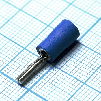 PTV2- 9 - наконечник кабельный - штекер круглый с изоляцией 1.9х9мм, сеч. провода 1.5-2.5мм2