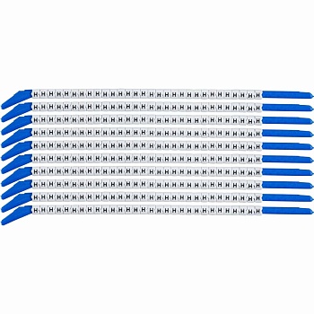 brd133217 - SCN-13-H клипсы белые, 300шт/упак, для провода 3,4-3,8мм диаметра, легенда H