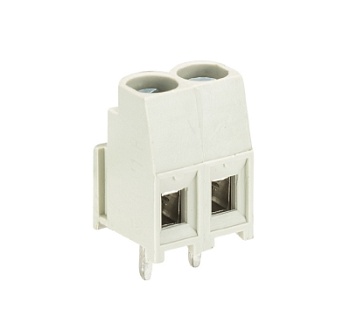 Клемма 8291 R2 / 2 Z OB - Клемма на печатную плату, подвод кабеля сбоку, без маркировки, с изолирующей пластиной, 2 этажа, 2 полюса, шаг: 5,08 мм, винтовая фиксация провода, 300V, 16A, цвет: серый, серия 8291