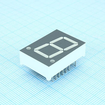 LSD8163V-20/A-PF - 1 разрядный индикатор 20,32мм/желтый/588нм/1.9-4.7мкд/ОА