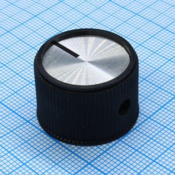 41001-2B - Ручка металл (пластиковая вставка), D24мм