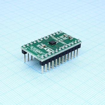 STEVAL-MKI105V1 - Демо плата -расширение для 3хосевого микропотребляющего акселерометра +-16g LIS3DH DIL 24 socket