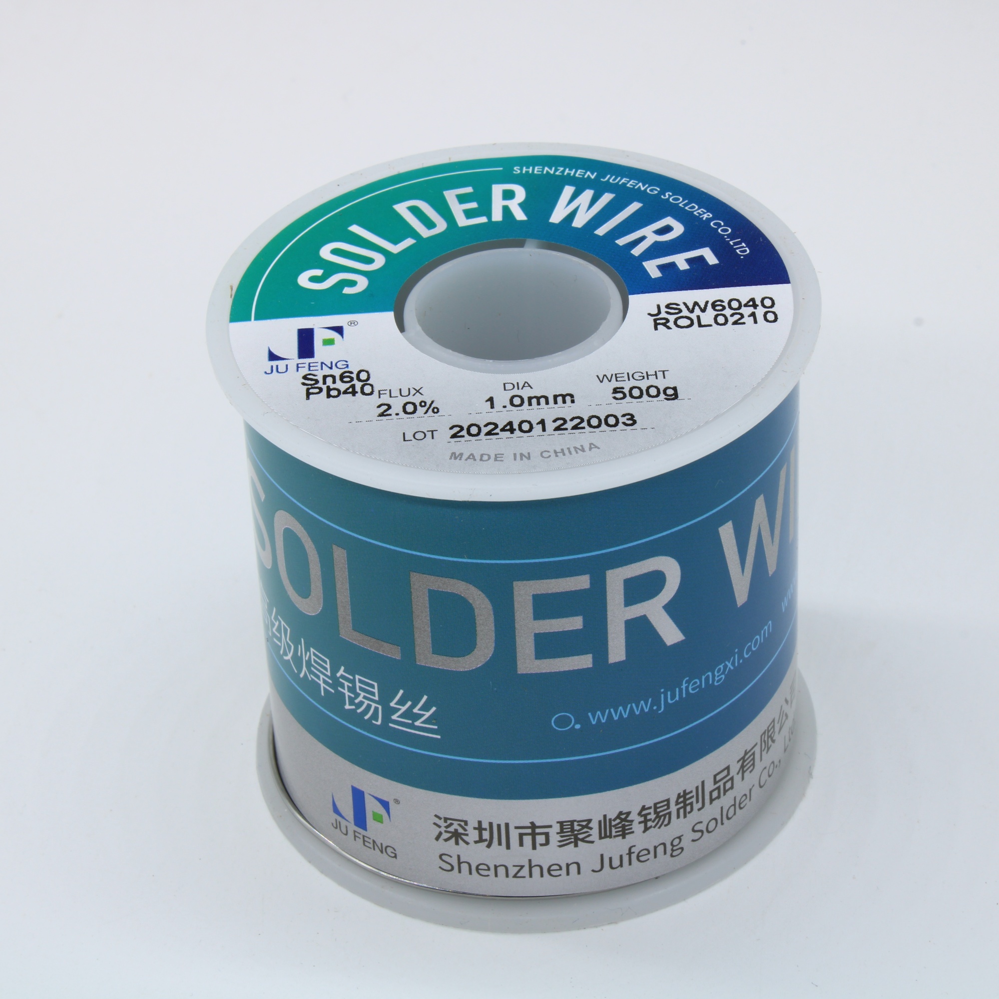 Припой 60/40 ROL0 2% флюса 1,0мм 500гр - Припой трубчатый ПОС-60 с безгалогенным неактивным флюсом ROL0, d 1,0мм, 500 г