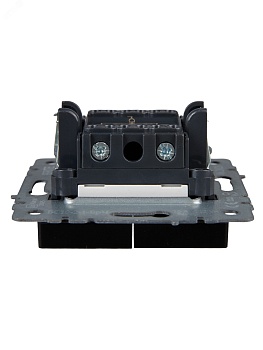 Выключатель 2-кл. СП BRITE ВС10-2-1-БрЧ 10А с инд. черн. BR-V20-1-10-K02