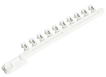 Шильдик 9704 A /DK B - Гребенка составных шильдиков, 10 шильдиков, нанесенные знаки: d,d, ... ,в