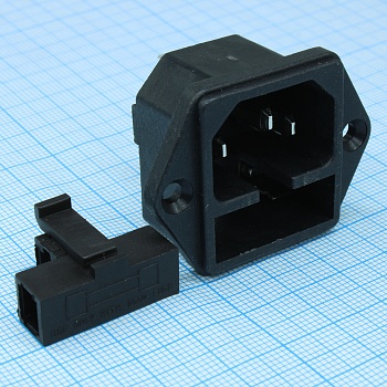 AS-230-UL-EN - Евровилка сетевая с держателем предохранителя на панель под винт