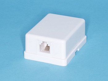 TJCM6P4C-W - Розетка RJ-11 мини, белая