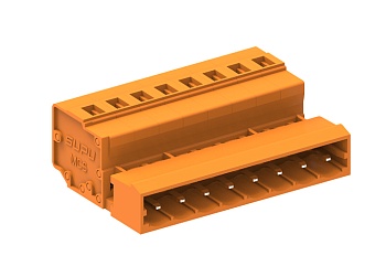 Вилочный разъем на кабель 458409 - Вилочный разъем, прямой, на кабель, шаг: 5.08 мм, 9 полюсов, фиксация провода пружинная, исполнение: стандартное, 320V, 12A, цвет: оранжевый Вилочный разъем на кабель 458409 - Вилочный разъем, прямой, на кабель, шаг: 5.08 мм, 9 полюсов, фиксация провода пружинная, исполнение: стандартное, 320V, 12A, цвет: оранжевый