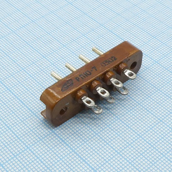 РП10-7  вилка - Соединитель  низкочастотный, прямоугольный, внутреннего монтажа