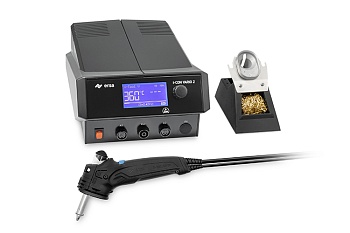 0ICV2005XV - Двухканальная антистатическая паяльная станция i-CON VARIO 2 MK2 с демонтажным устройством Ersa X-TOOL VARIO 0740EDJ с возможностью подключения других инструментов
