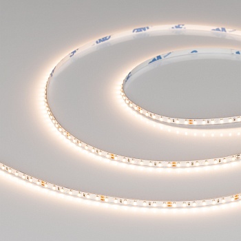 Лента MICROLED-M182-4mm 24V Warm3500 (10 W/m, IP20, 2216, 5m) 040540 - Светодиодная лента MICROLED-M182, открытая IP20. Светодиоды 2216, 182 шт/м (910 шт на 5 м), белая плата 4 мм, скотч 3M. Цвет ТЁПЛЫЙ 3500 K, цветопередача CRI>90 , угол 120°. Питание 24