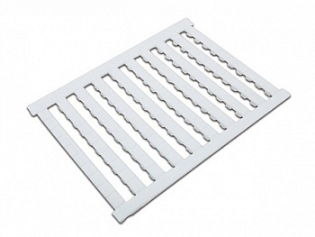 Маркировка  ZBFM5 - Кассета с шильдиками для клемм производителя UTL, сечением 2,5 мм кв., 100 шильдиков, размер шильдика 4,4x4,7 мм, цвет: белый