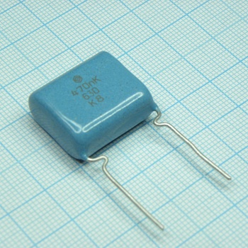 К73-17-630-0.47  10% - Конденсатор металлопленочный полиэтилентерефталатный 630В 0.47мкФ ±10%
