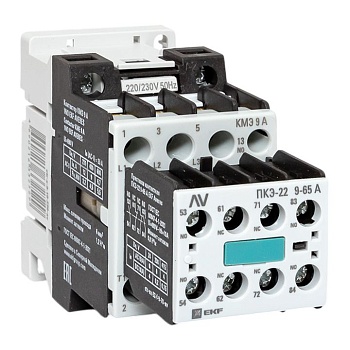 Комплект КМЭ 9А 1NO 230В АС с дополнительными контактами 2НО+2НЗ EKF AVERES ctr-s-9-10-230-av-22