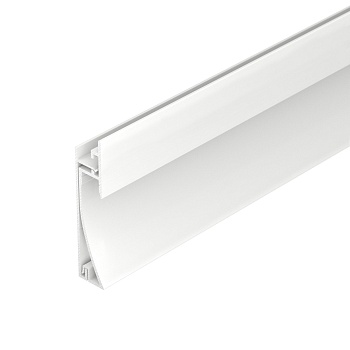 Профиль PLINTUS-H58-F-2000 WHITE 045297 - Алюминиевый встраиваемый двухкомпонентный профиль-плинтус для светодиодных лент и линеек. Цвет - белый RAL9003 (порошковая окраска). Габаритные размеры (LхWхH): 2000x12,28x58,20 мм. Ширина площадки для ленты 8 мм.
