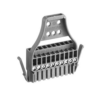 Розетка Wiecon ST29/10 BC - Розеточный разъем, угловой, на кабель, с кабельной разгрузкой, шаг 5,08 мм, 10 полюсов, номинальное сечение: 1,5 мм кв., винтовая фиксация провода, 250V, 10А, без маркировки, цвет: серый, серия ST 29/10 BC