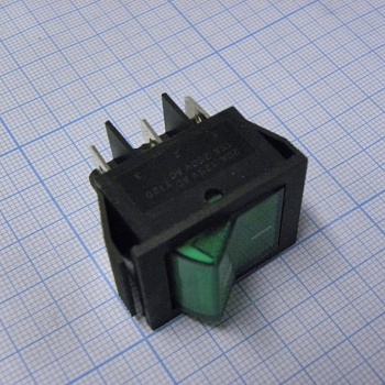 SWR 202-2B7 Ч/З IRS - Переключатель клавишный с подсветкой