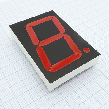 FYS-23011BUR-12 - 1 разрядный индикатор 56,8мм/красный/635нм/60-100мкд/ОА