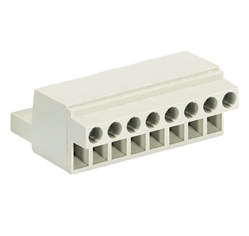 Розетка Wiecon 8213 B / 8 TOP OB - Розеточный разъем, на кабель, прямой, шаг 5,08 мм, 8 полюсов, номинальное сечение: 2,5 мм кв., винтовая фиксация провода, 400V, 12А, без маркировки, цвет: серый, серия 8213 B TOP / F