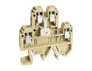 Этажная клемма USK-4/2X2 - Этажная клемма, межэтажное соединение, тип фиксации провода: винтовой, номинальное сечение: 4 мм кв., 32A, 500V, ширина: 6 мм, цвет: бежевый, тип монтажа: DIN 35