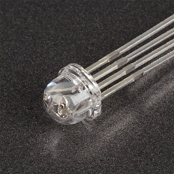 Светодиод ARL-5053RGBC/4A 010614 - Поставка под заказ от 5000 шт. Выводной круглый светодиод, d=5 мм, прозрачная широкоугольная линза. Цвет свечения RGB: красный (625 нм), зеленый (525 нм), синий (470 нм). Угол излучения 100°. Сила света Iv=600-800 мкд пр