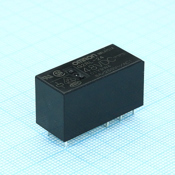 G2RL-24-48DC - Силовое реле 8A две контатные группы на переключение катушка 48В (29x12.7x15.7)мм монтаж в отверстие