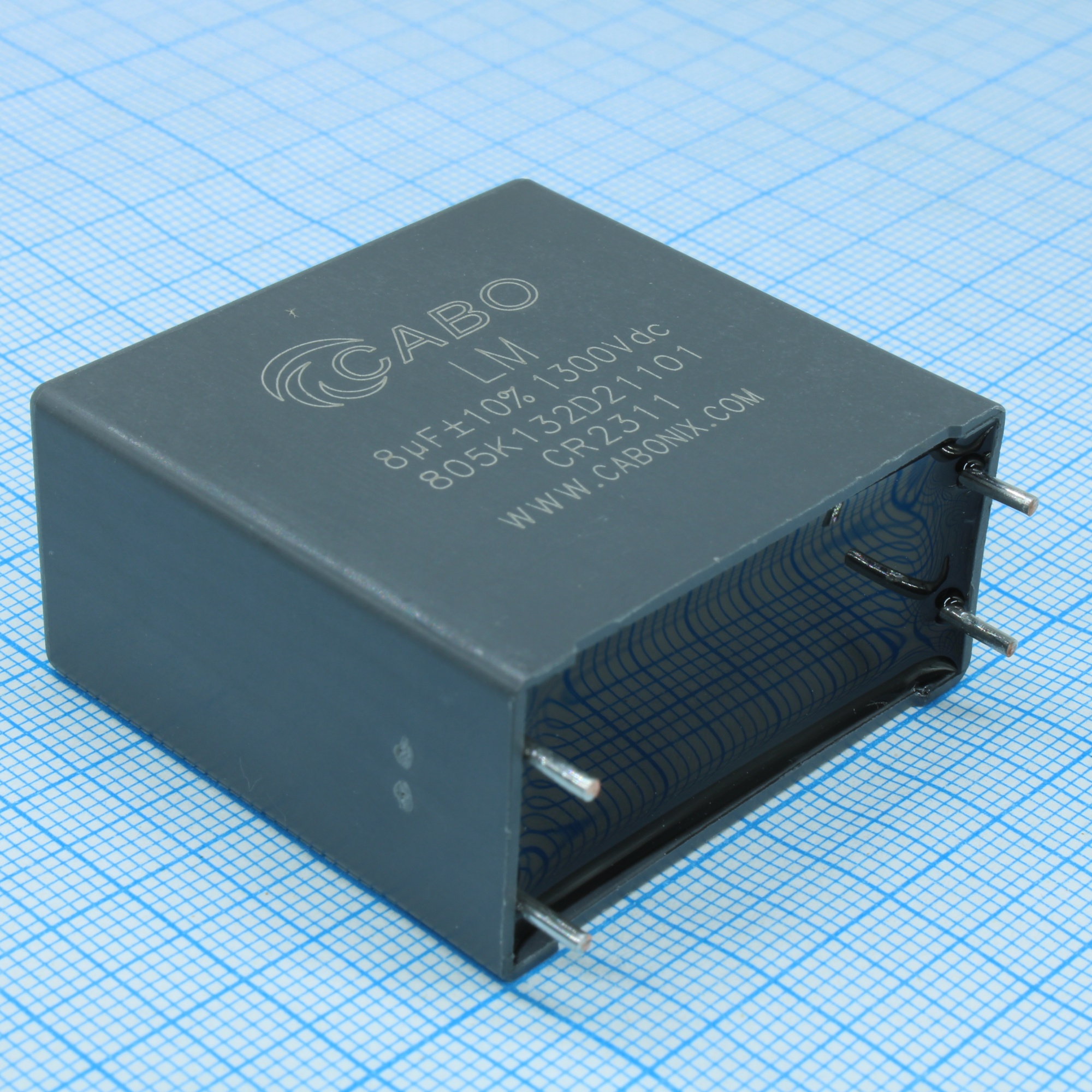 805K132D21101 - Конденсатор металлоплёночный полипропиленовый 8 мкФ 10% 1300 В dc, 15A, 42*20*40mm, P=37.5 мм 105°С россыпь