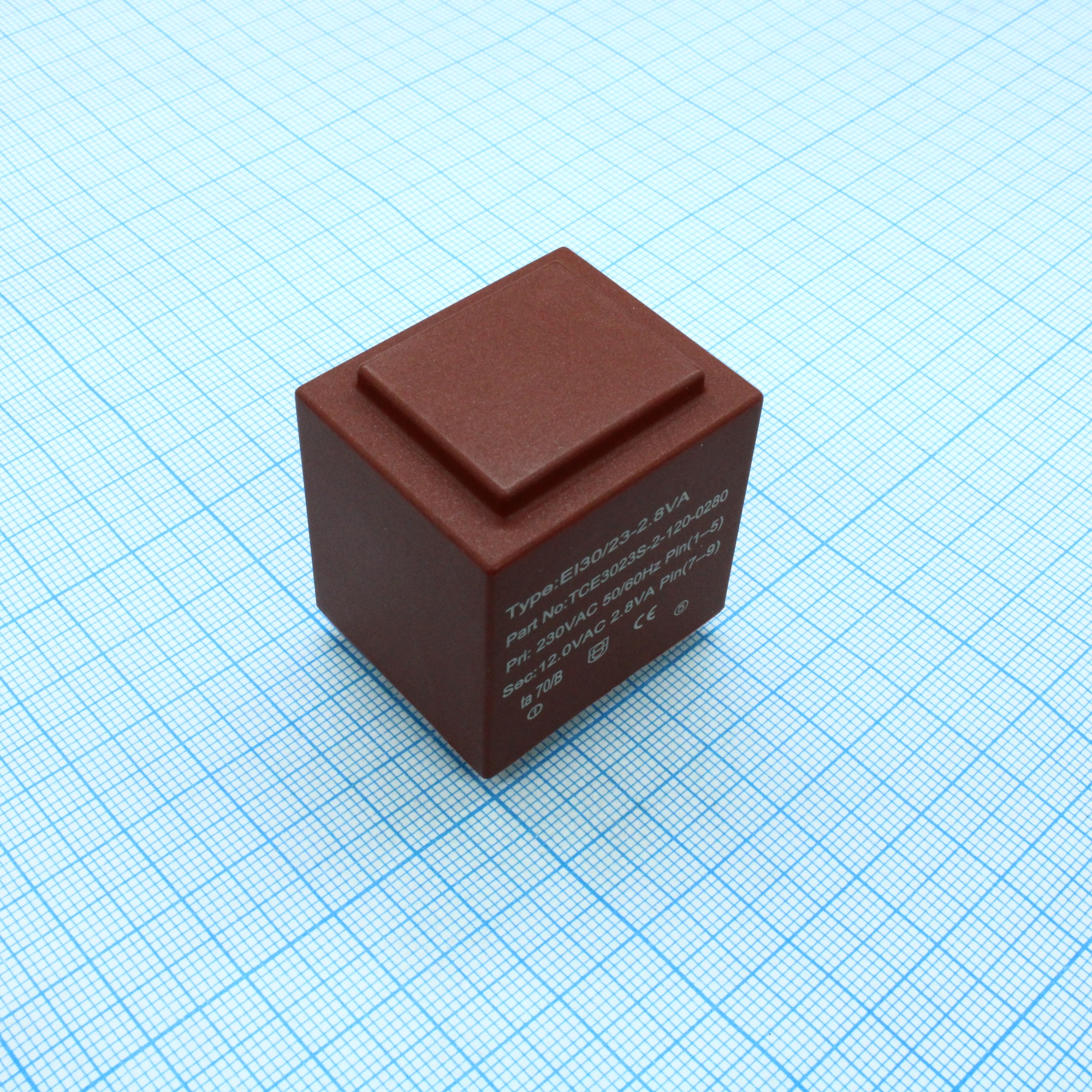 TCE3023S-2-120-0280 - Трансформатор питания 2.8ВА  230В 12В/233мА ta 70°C/B (EI 30/23) 33.8мм