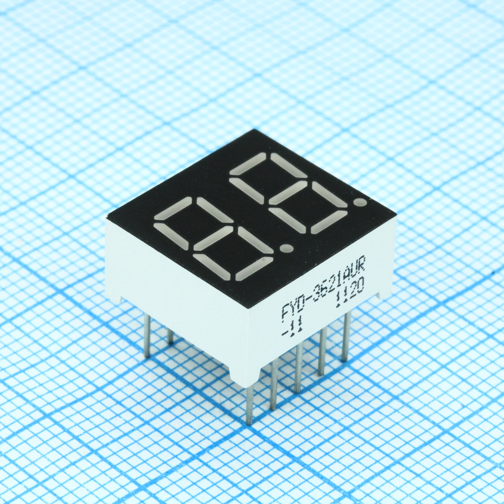 FYD-3621AUR-11 - 2-х разрядный индикатор 9,2мм/красный/635нм/60-100мкд/ОК