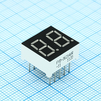 FYD-3621AUR-11 - 2-х разрядный индикатор 9,2мм/красный/635нм/60-100мкд/ОК