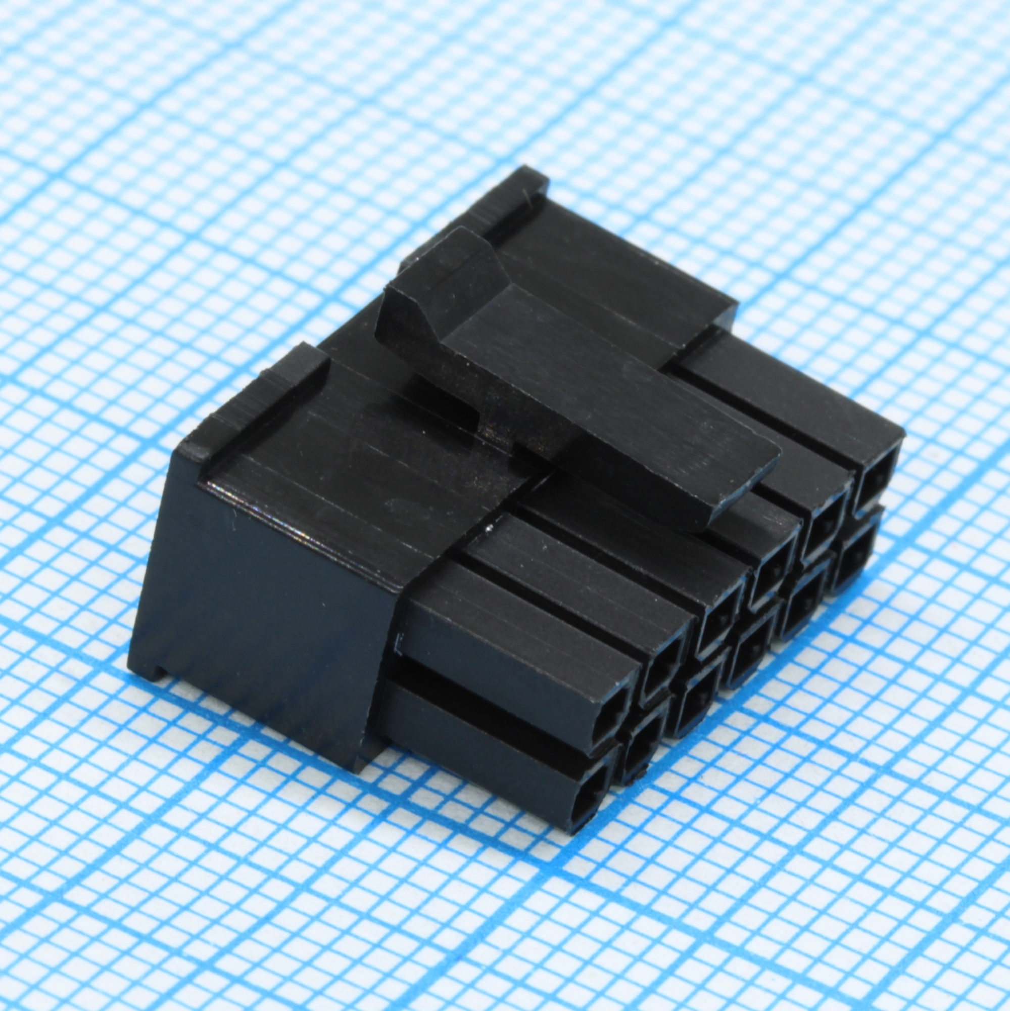 I-DS1073-03-SCB002X6 - Корпус разъема 2х6 контактов шаг 3мм (розетка) на кабель