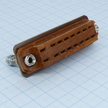 РП14-16-Л розетка - Соединитель  низкочастотный, прямоугольный, внутреннего монтажа