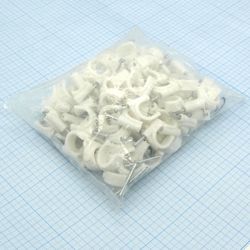 Скоба 16 мм(100 шт) - для связки проводов к стене