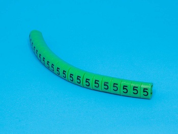 EC-1-5 - Маркер цифра 5 d=3,0-4,2мм, зеленый, упак.20 шт.