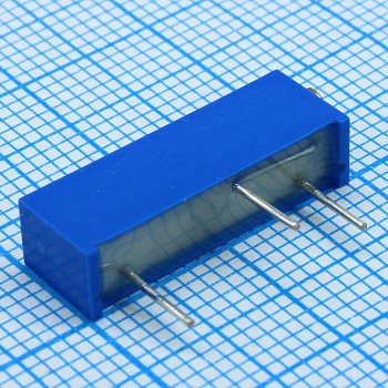 T18501KT10 - Потенциометр многооборотный керметный 500Ом 0.75Вт ±10% (20.5 X 4.8 X 6.4мм)