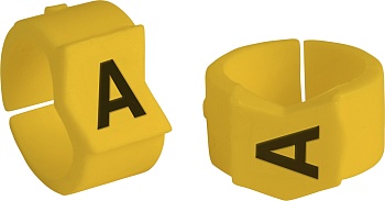 brd333610 - SCNG-45-A клипсы жёлтые, 50шт/упак, для провода 11,2-15,0мм диаметра, легенда A