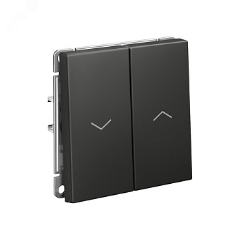 ARTGALLERY 2-клавишный выключатель для жалюзи, 2х сх.4, 10А, механизм, базальт GAL001419