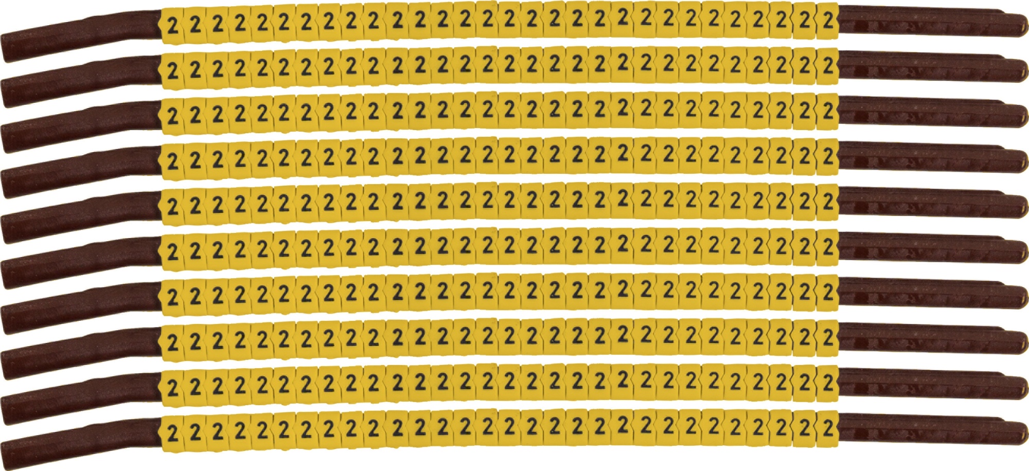 brd333902 - SCNG-15-2 клипсы жёлтые, 300шт/упак, для провода 3,8-4,6мм диаметра, легенда 2