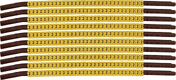 brd333902 - SCNG-15-2 клипсы жёлтые, 300шт/упак, для провода 3,8-4,6мм диаметра, легенда 2