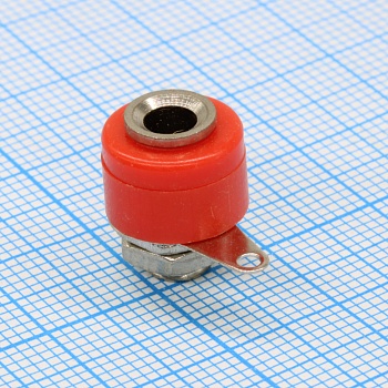 BP-313/R - Гнездо на панель BANANA Jack красное