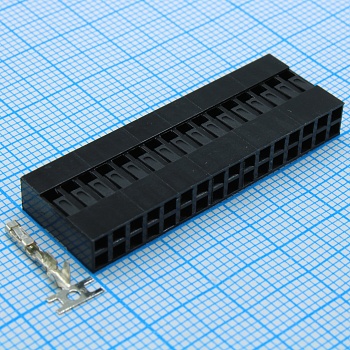 DS1071-2X16FCB - Вилка на плату 2х16 контактов шаг 2.54 мм